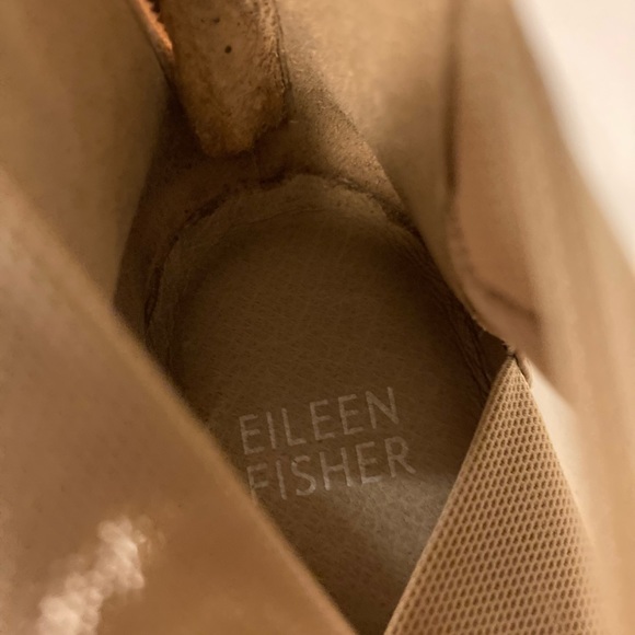 Eileen Fisher Cream Leather Ankle Fabric Strap Espadrille Wedges size 6 - Picture 15 of 16